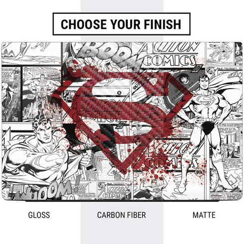 DC Comics Superman Comic Pattern Logo in Red Dell Vostro Skin